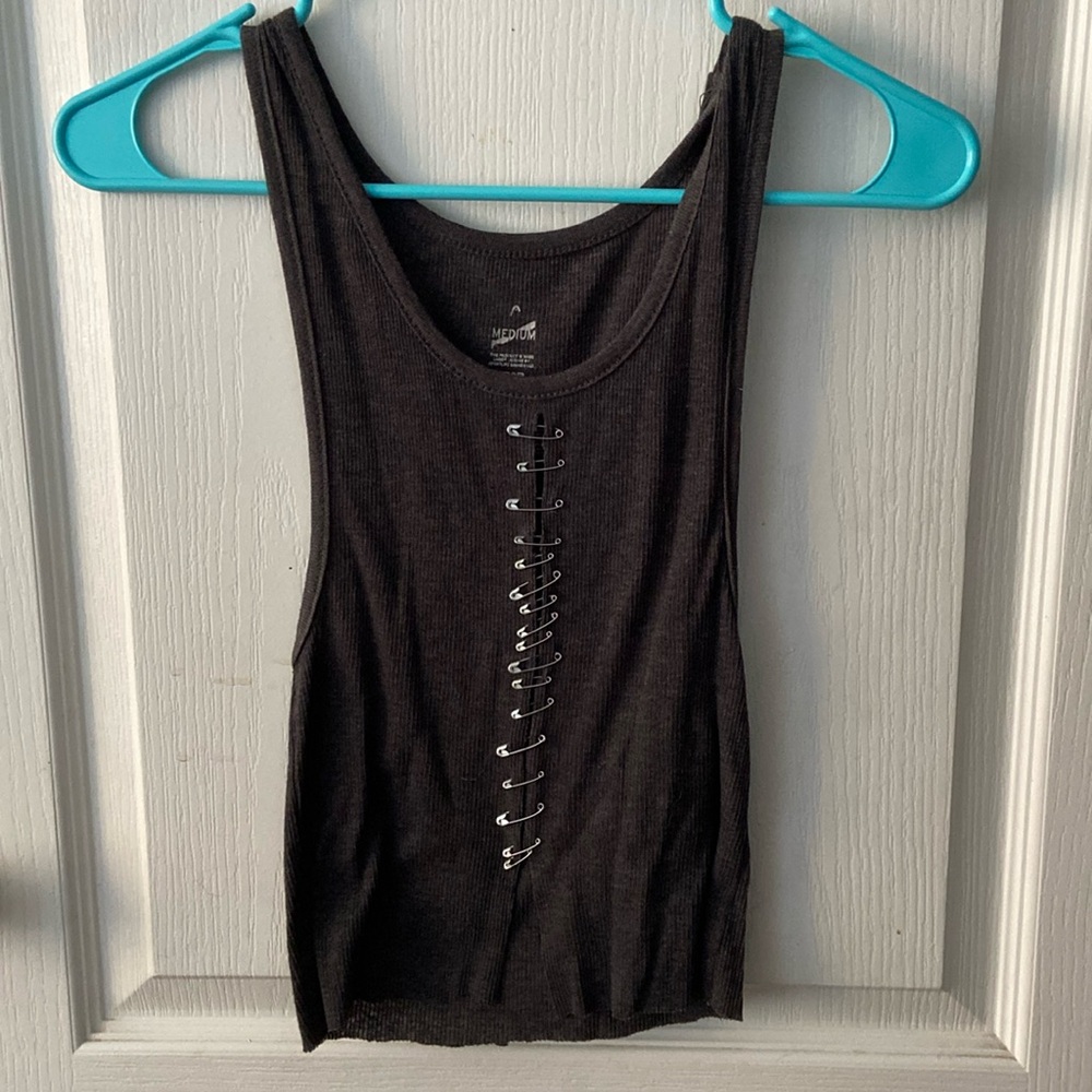 medium heather grey punk tank